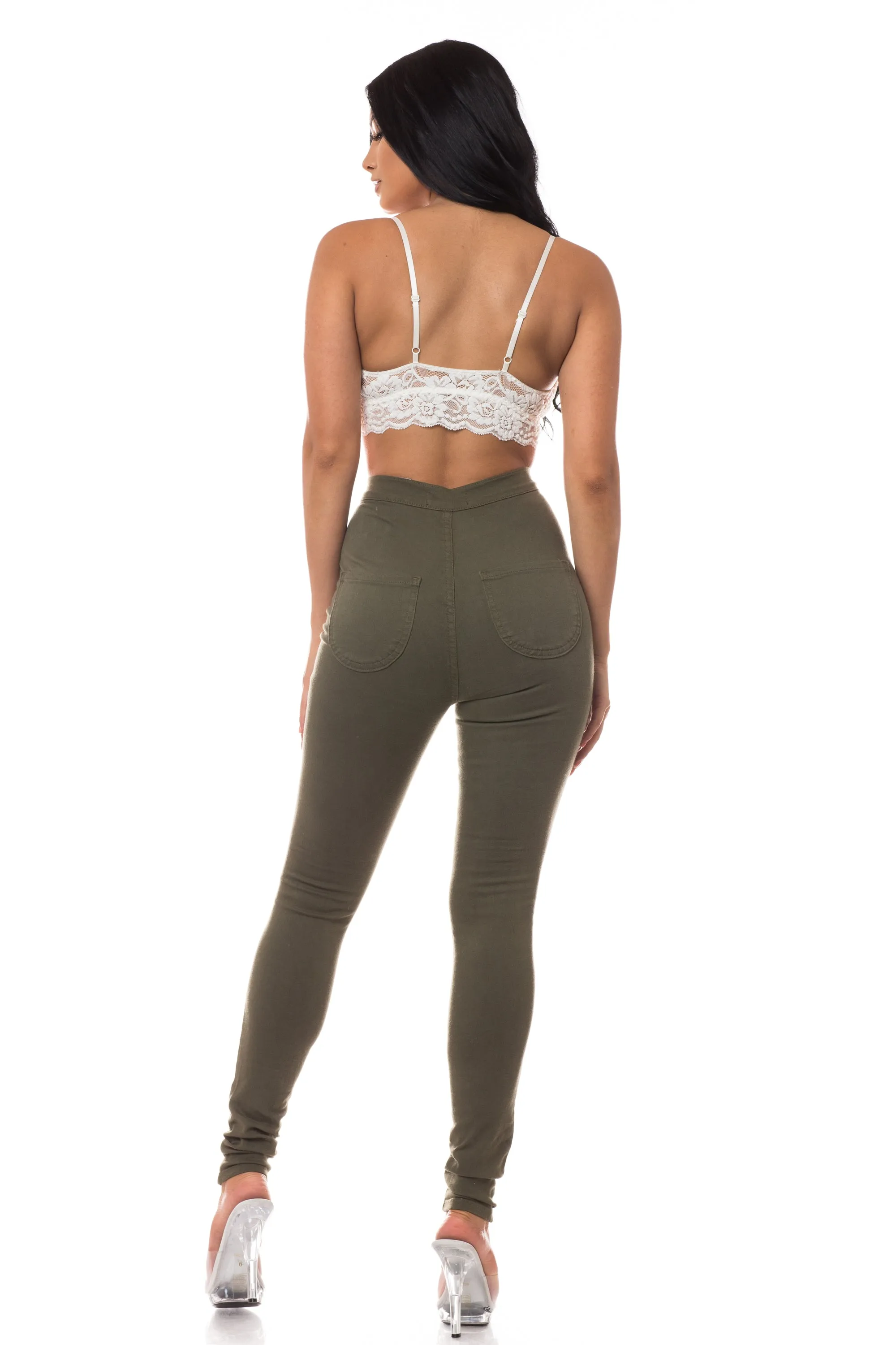 1166 Women's Super High Waisted Skinny Jeans