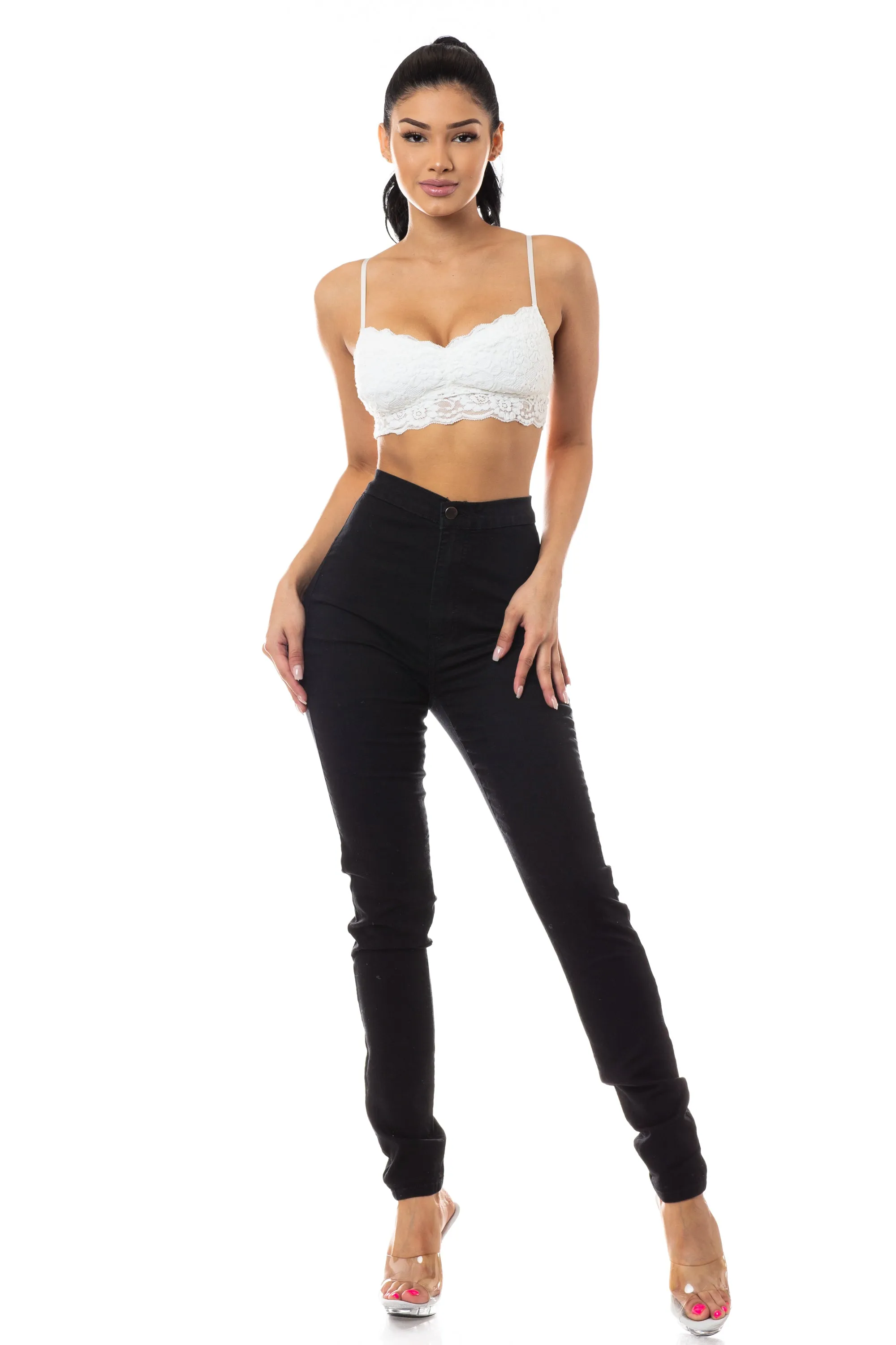 1166 Women's Super High Waisted Skinny Jeans