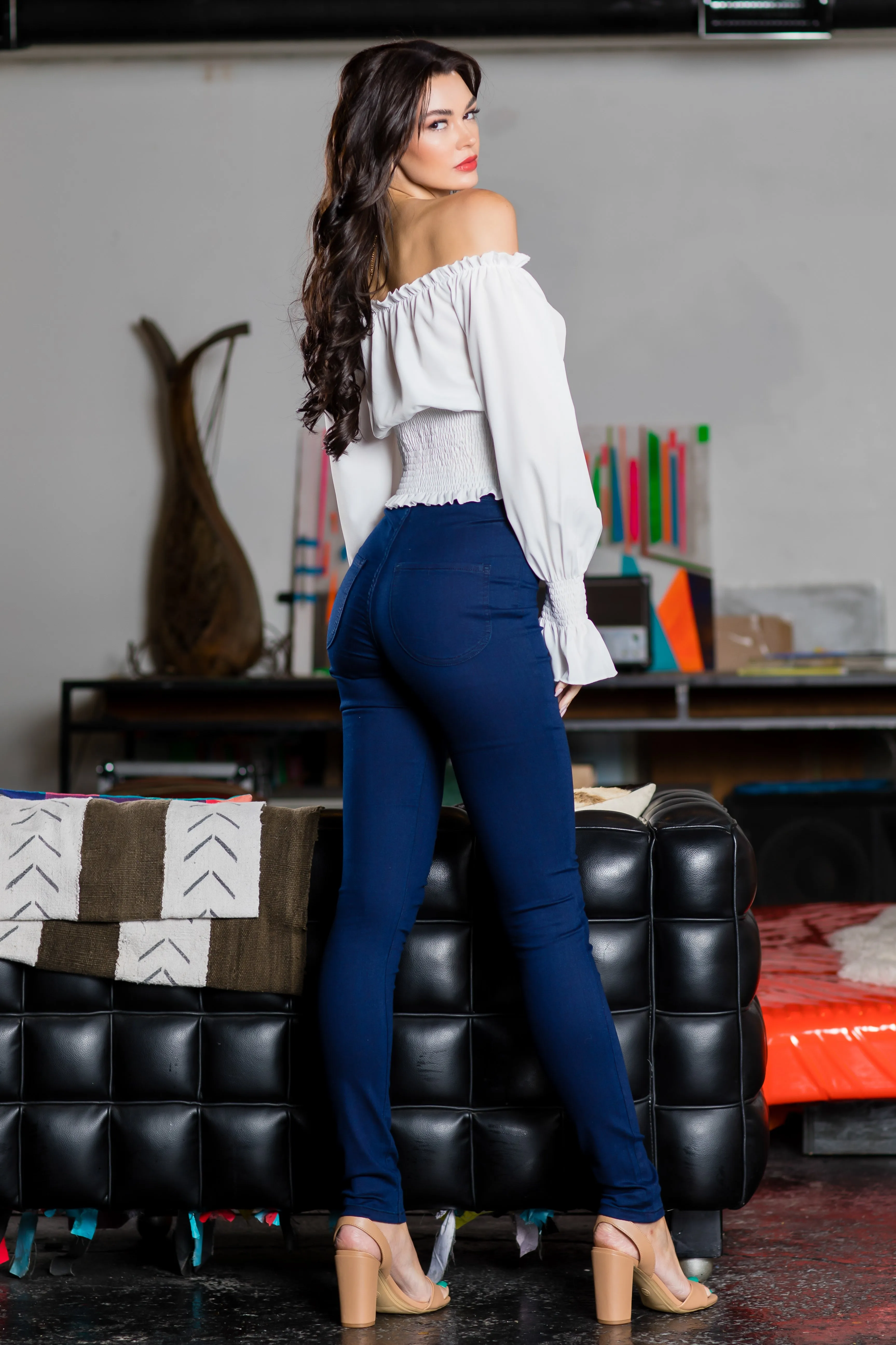 1166 Women's Super High Waisted Skinny Jeans