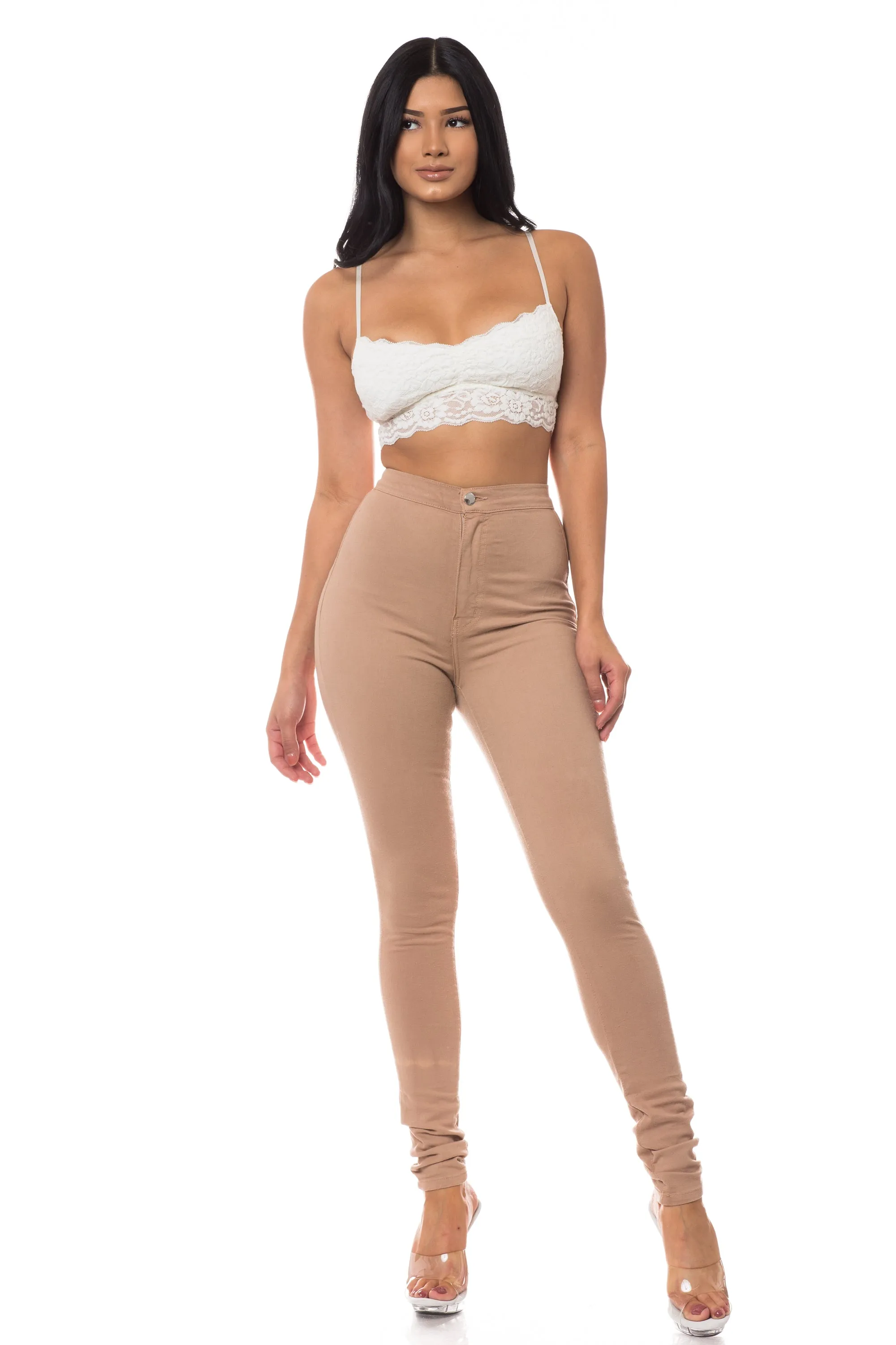 1166 Women's Super High Waisted Skinny Jeans