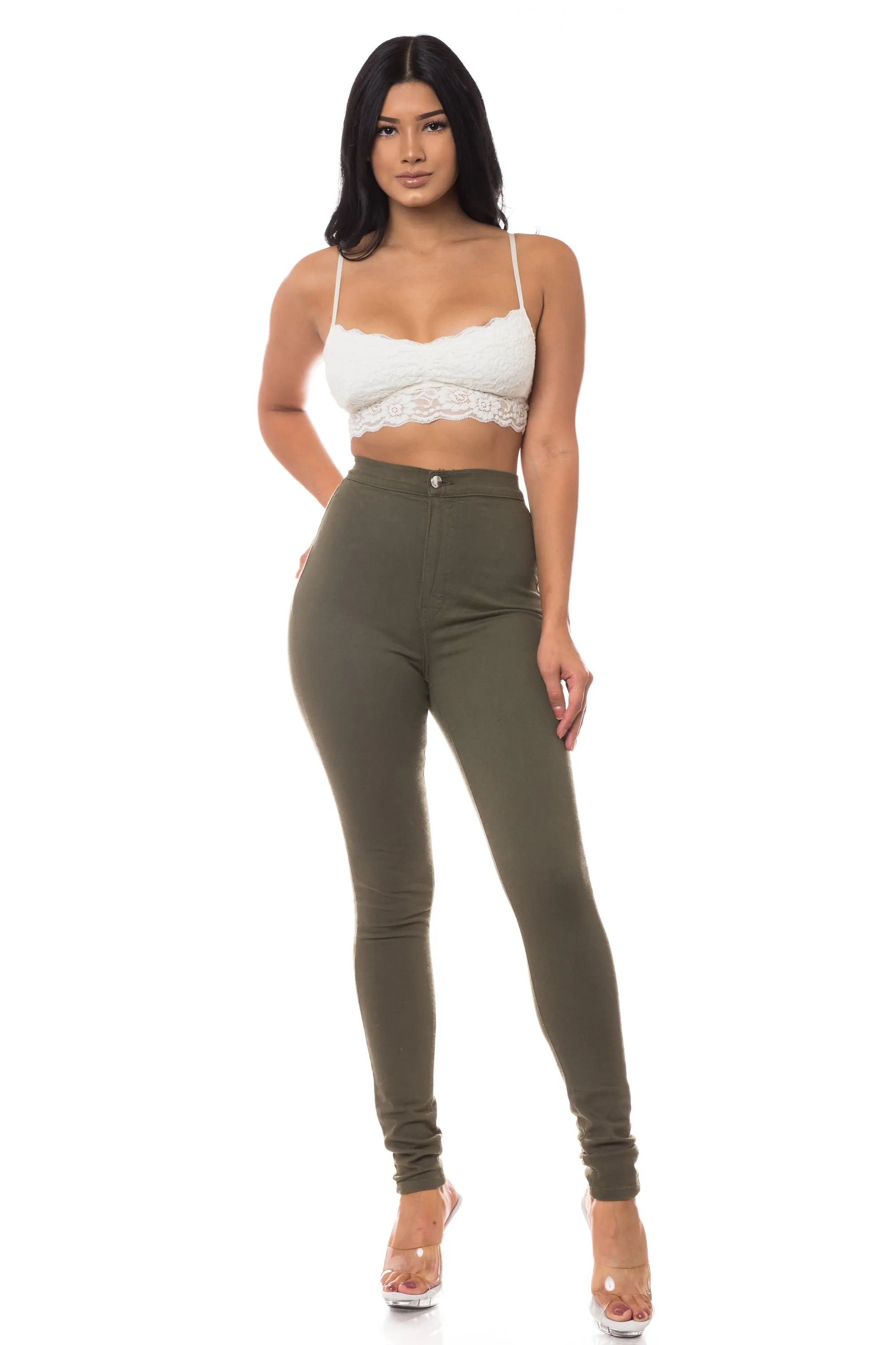 1166 Women's Super High Waisted Skinny Jeans