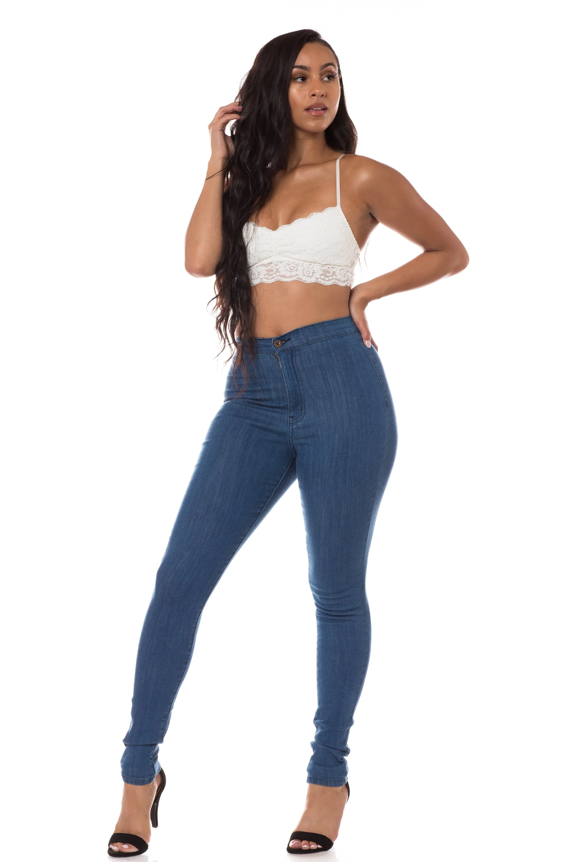1177 Women's Super High Waisted Skinny Jeans