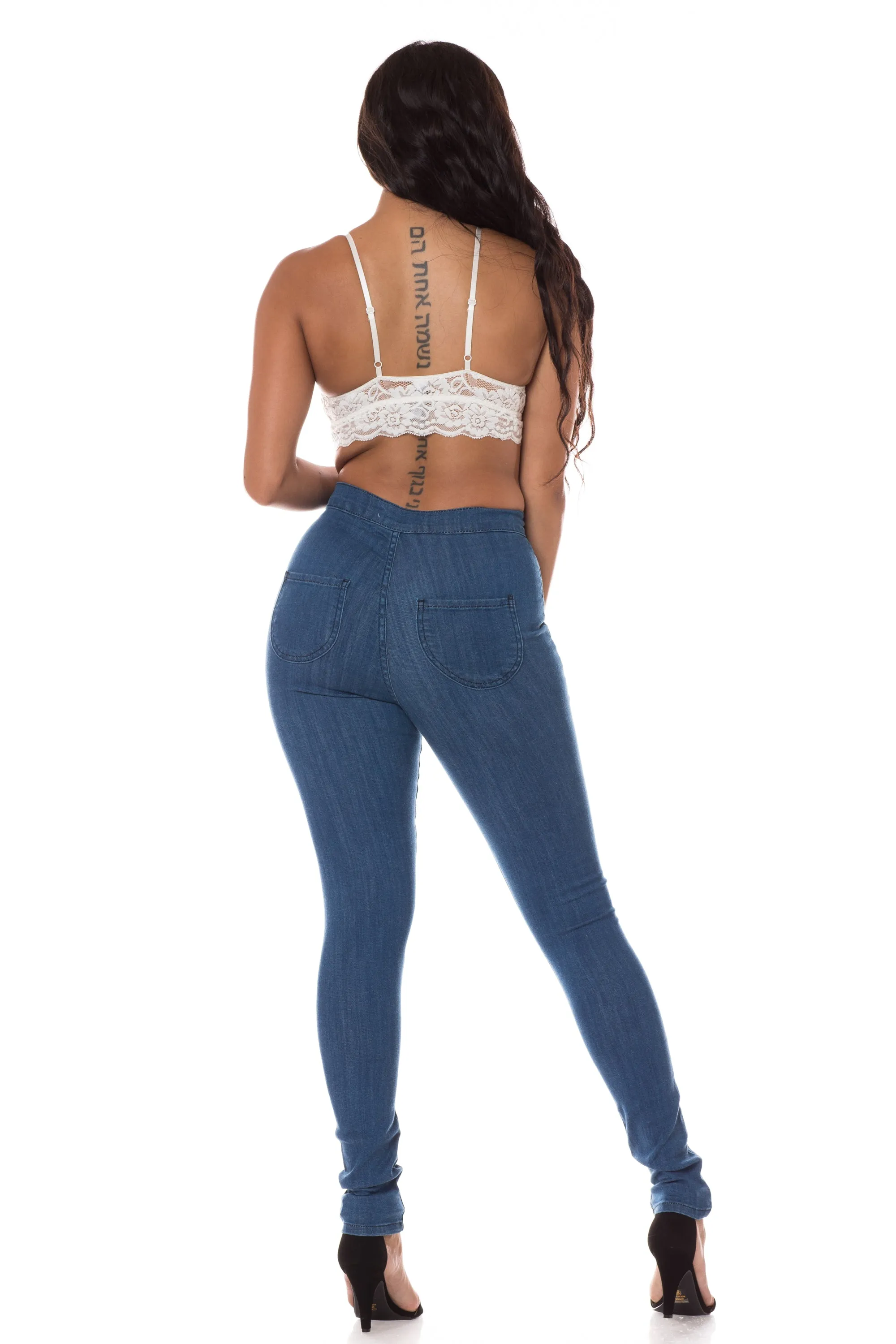 1177 Women's Super High Waisted Skinny Jeans
