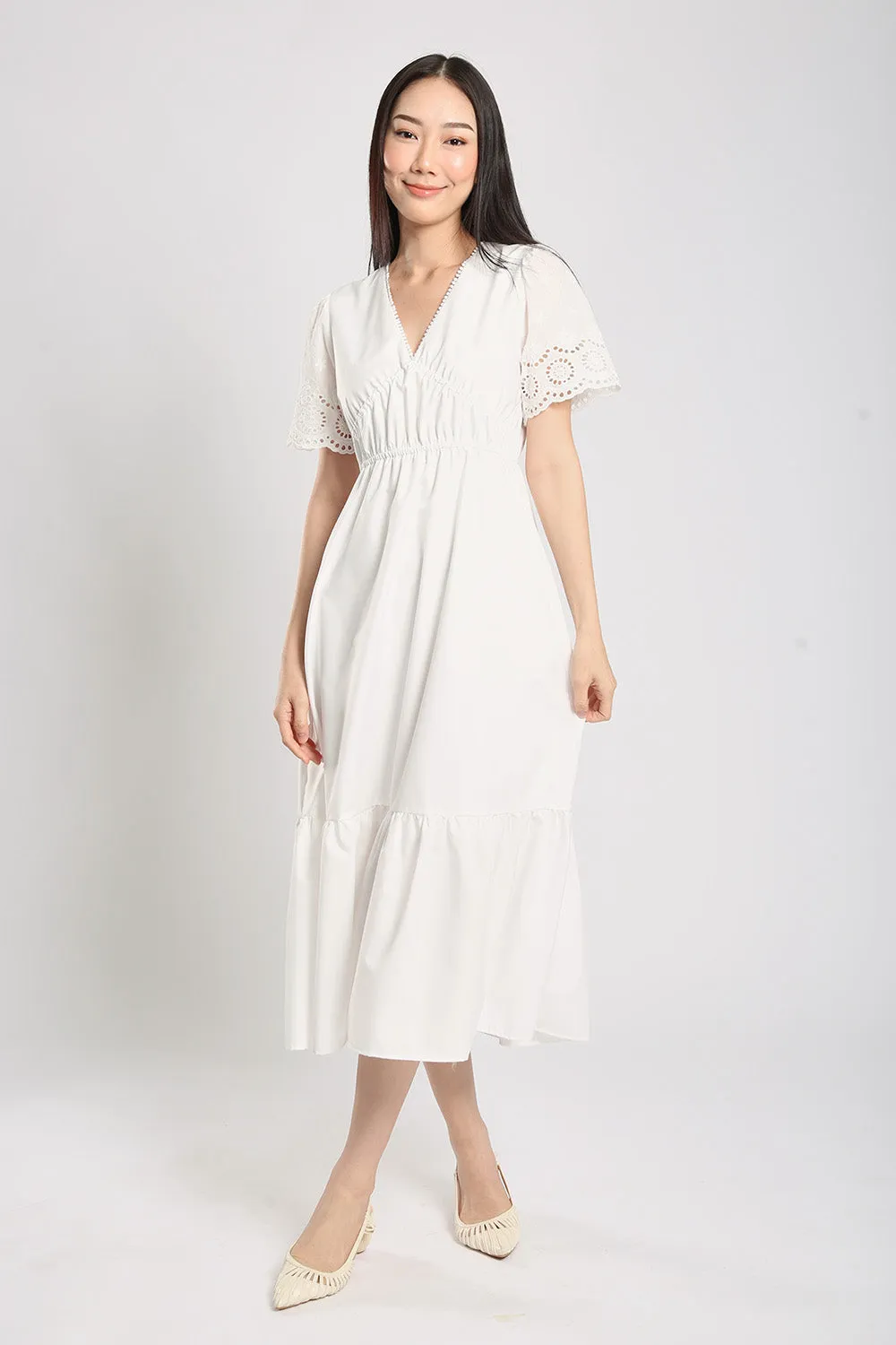 Alai Midaxi Maxi Dress in White
