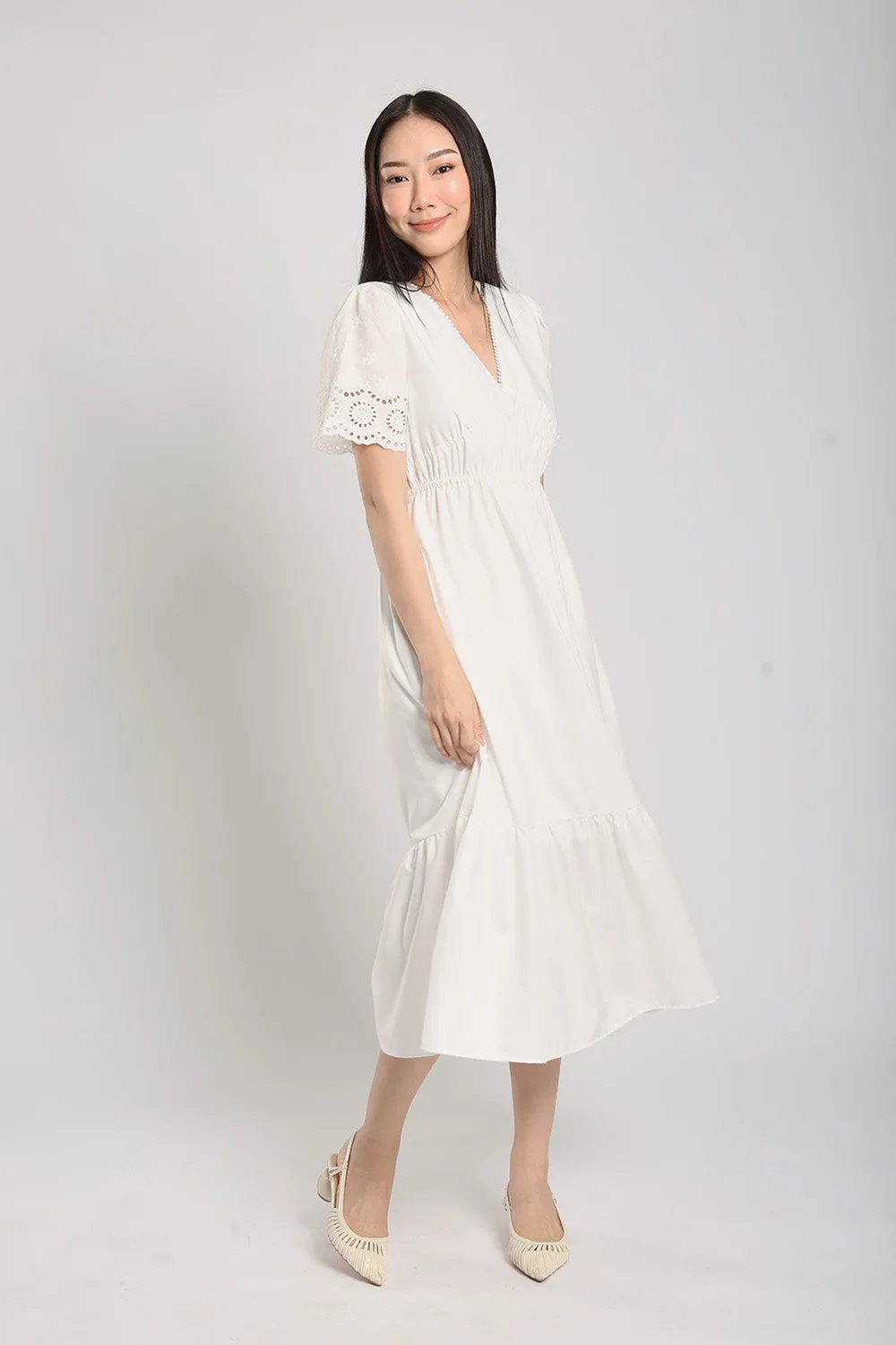 Alai Midaxi Maxi Dress in White
