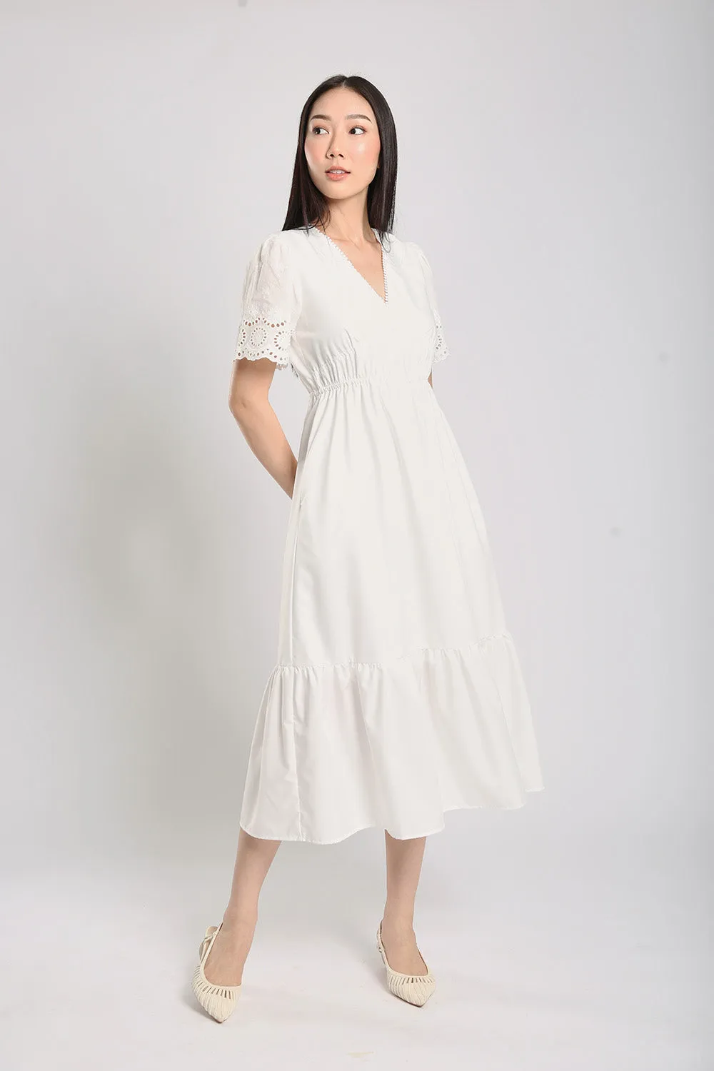 Alai Midaxi Maxi Dress in White