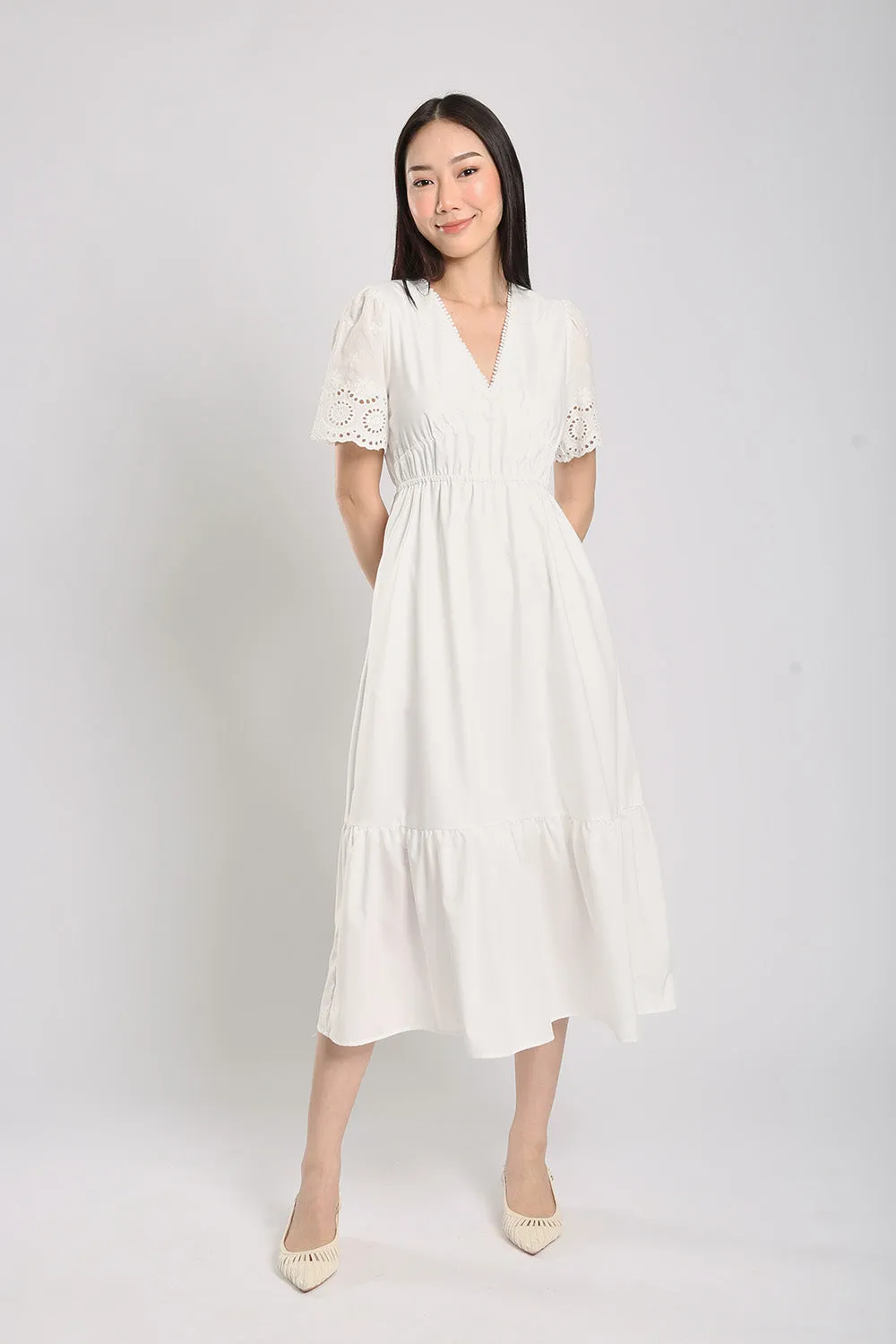 Alai Midaxi Maxi Dress in White