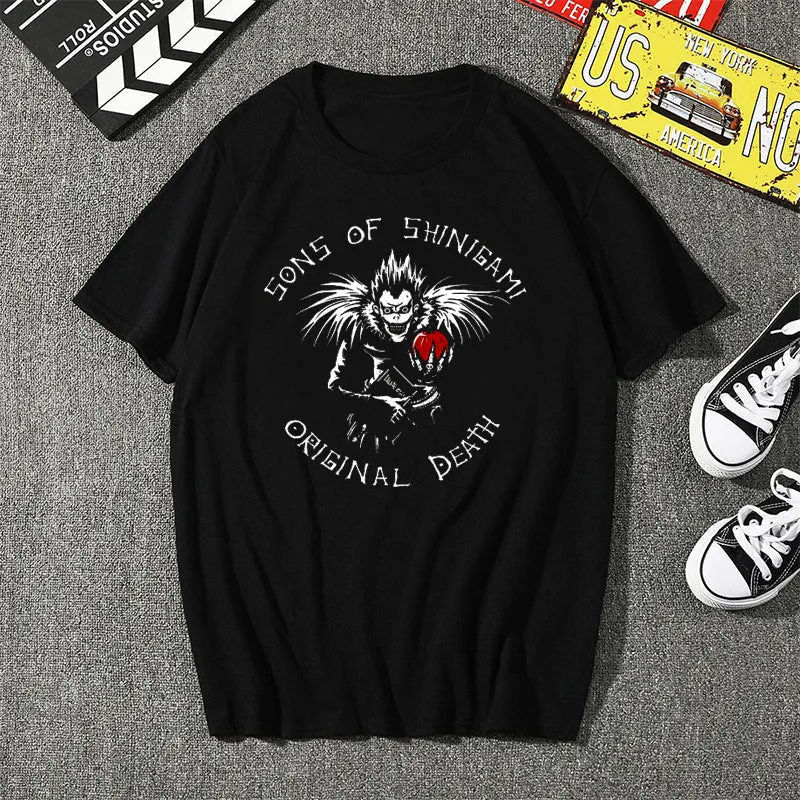 Anime Death Note Print Shirt Tops
