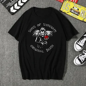 Anime Death Note Print Shirt Tops