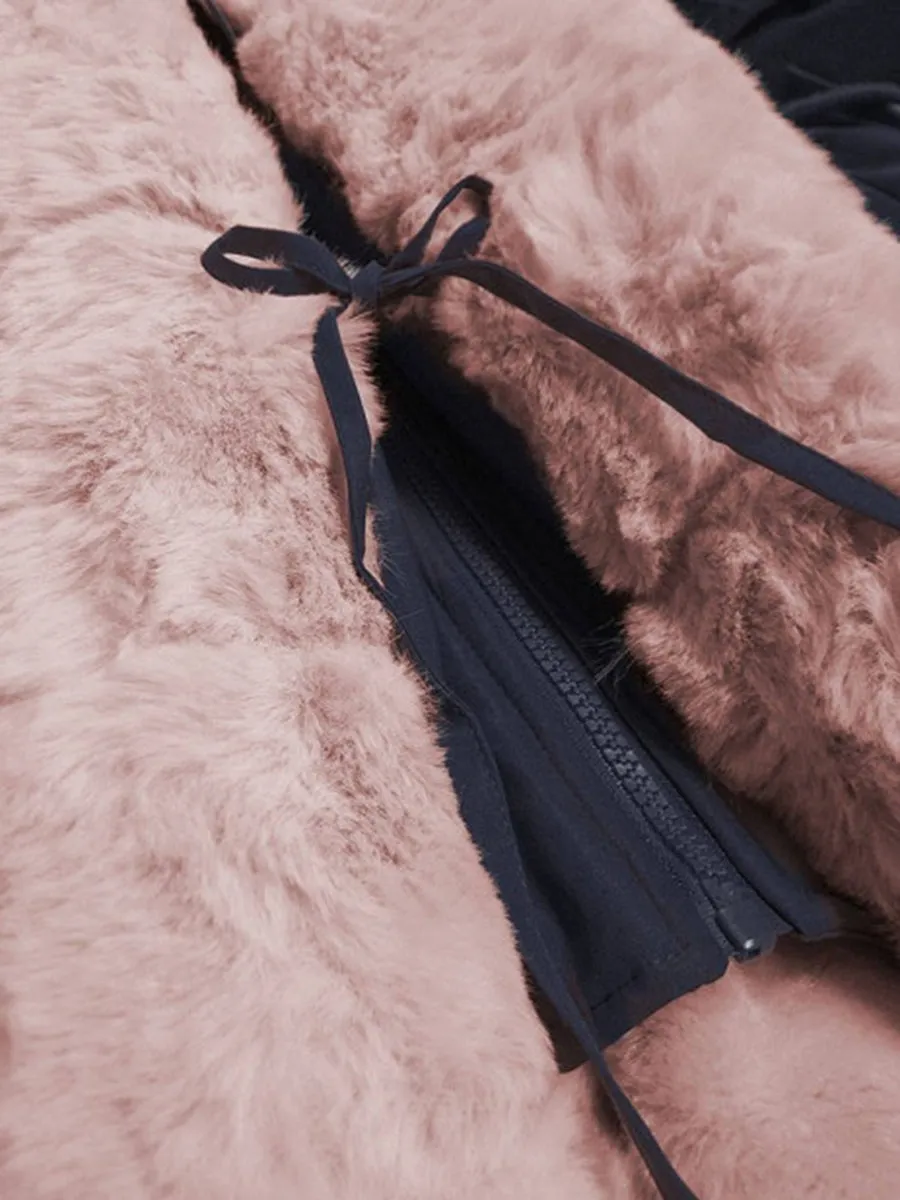 Autumn Winter Plus Velvet Warm Hooded Coat