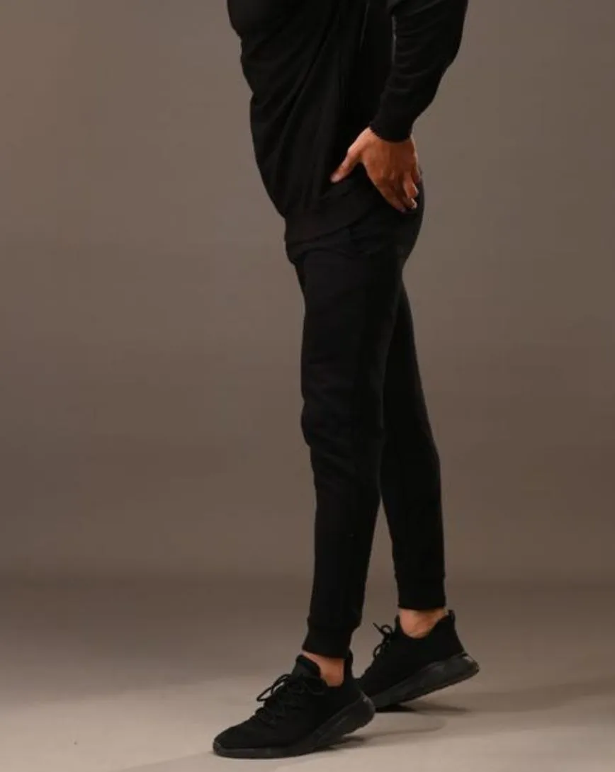 BASICS Drawstring Waist Slant Pocket Solid Joggers