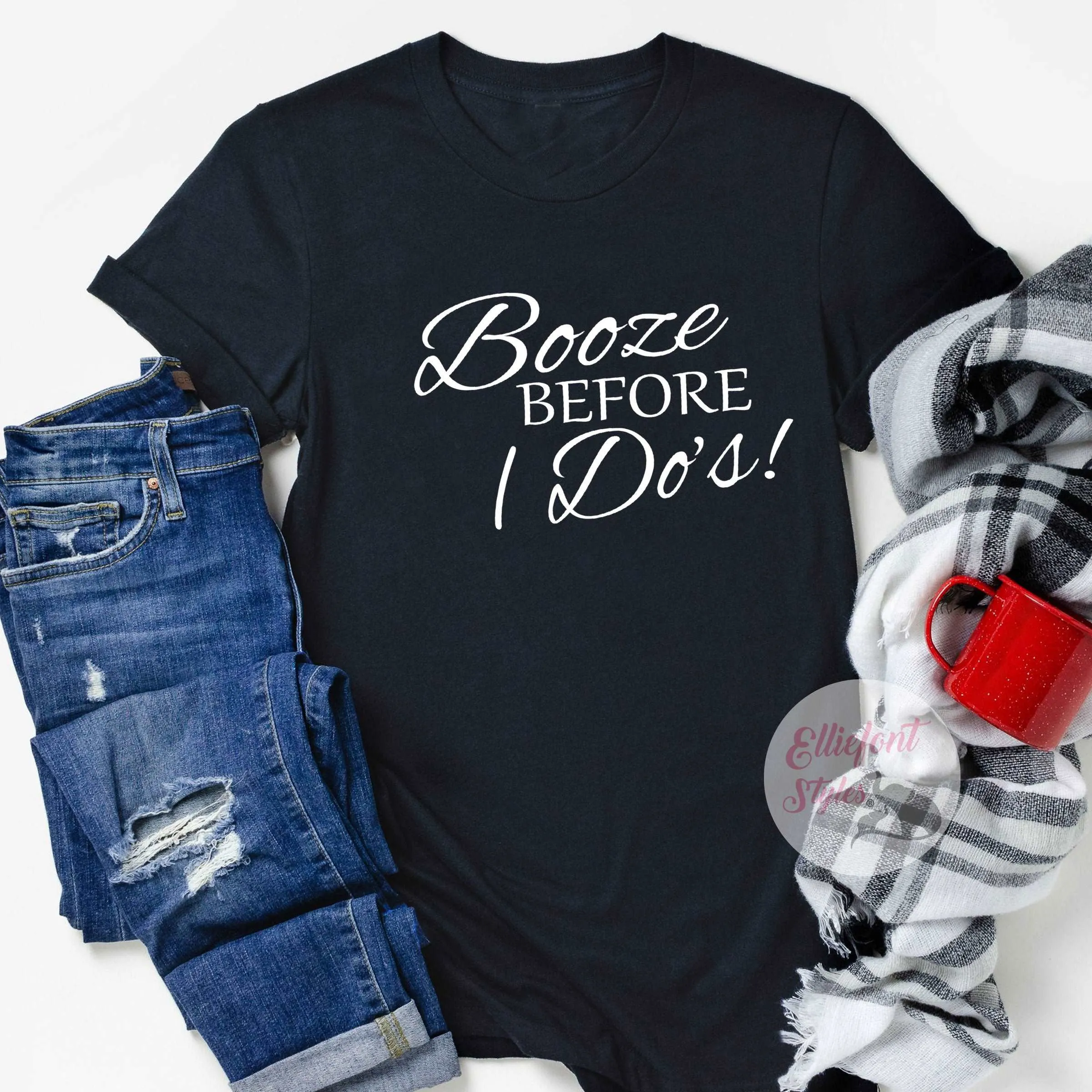 Booze Before I Do's Bachelorette Party Shirts