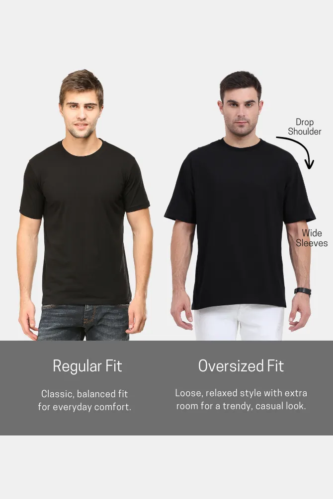 Bottle Green and Golden Yellow Oversized T-Shirts Combo for Men