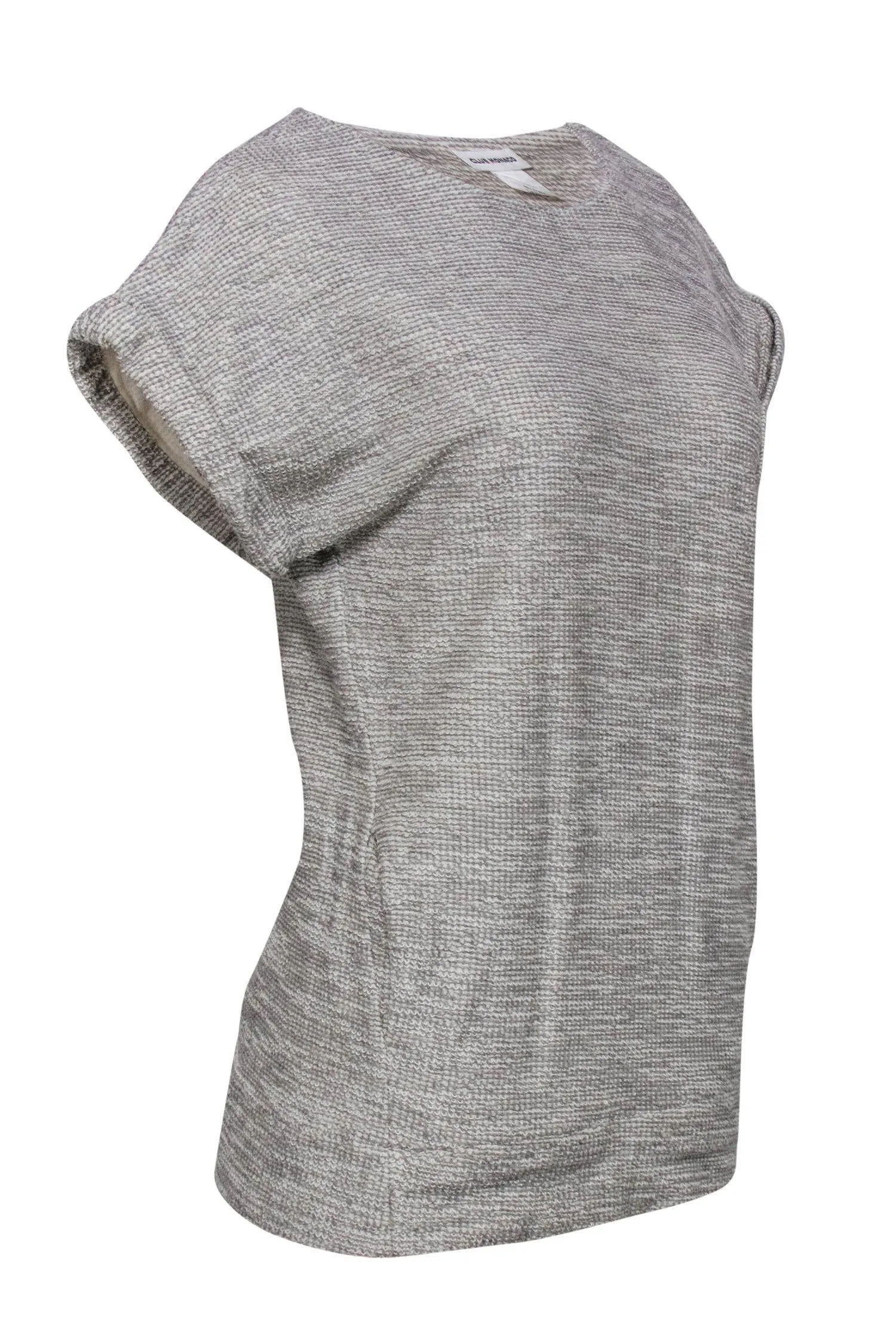 Club Monaco - Grey Knit Short Sleeve Sweater Sz S