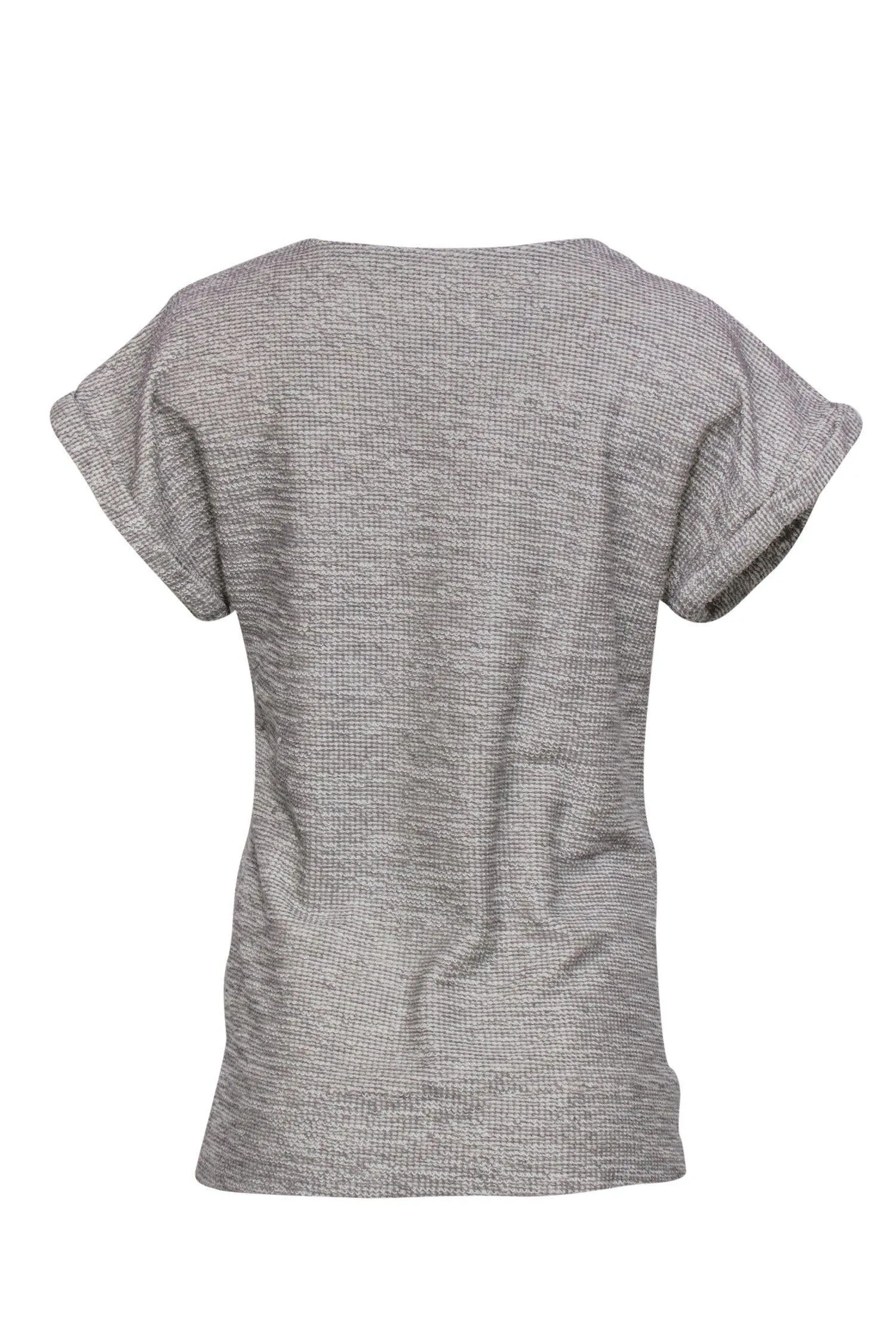 Club Monaco - Grey Knit Short Sleeve Sweater Sz S