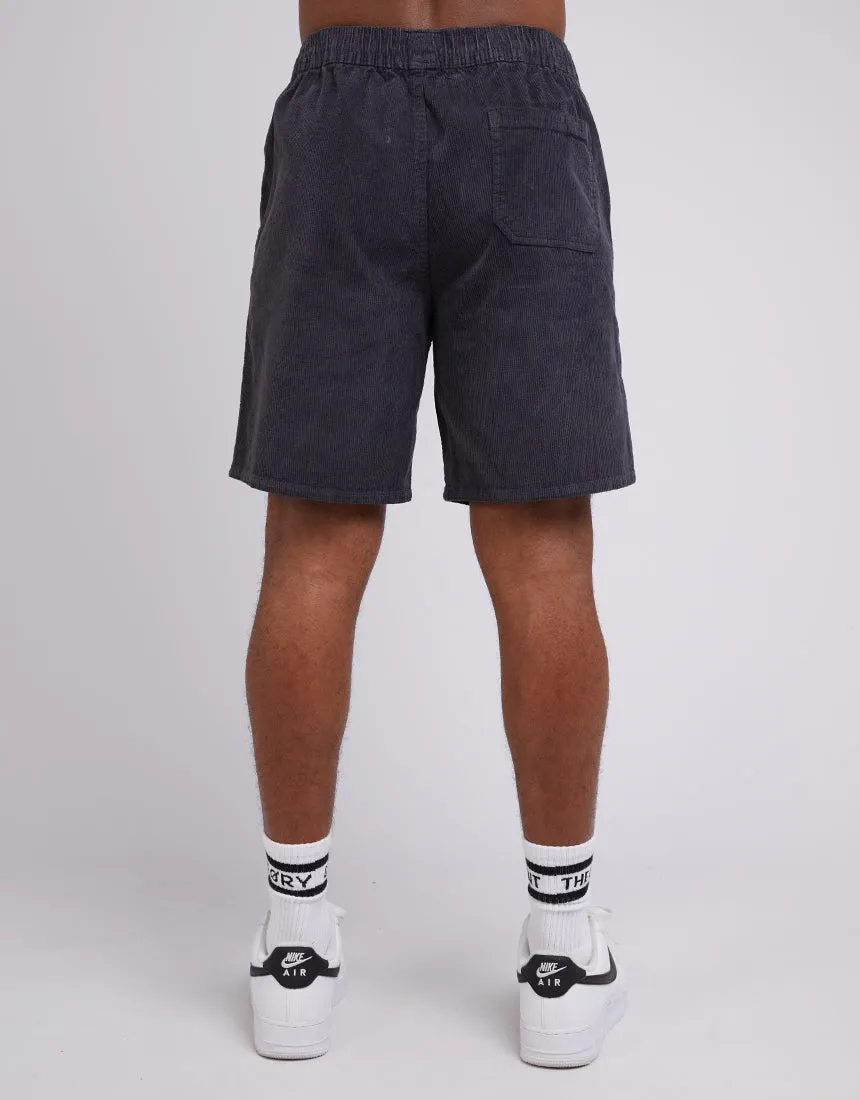 Cord Short Washed Black