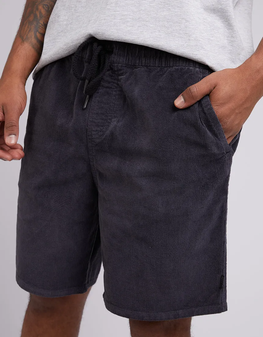 Cord Short Washed Black