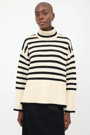 Cream & Black Signature Stripe Sweater