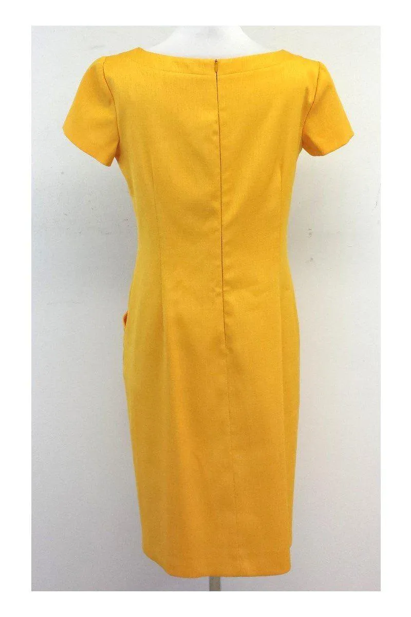 David Meister - Bright Yellow Short Sleeve Dress Sz 8