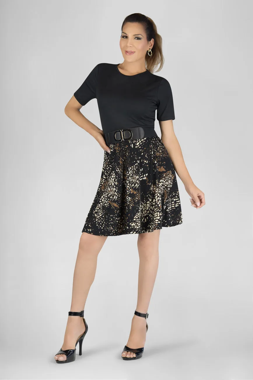 En Femme Classic Short Sleeve Swing dress