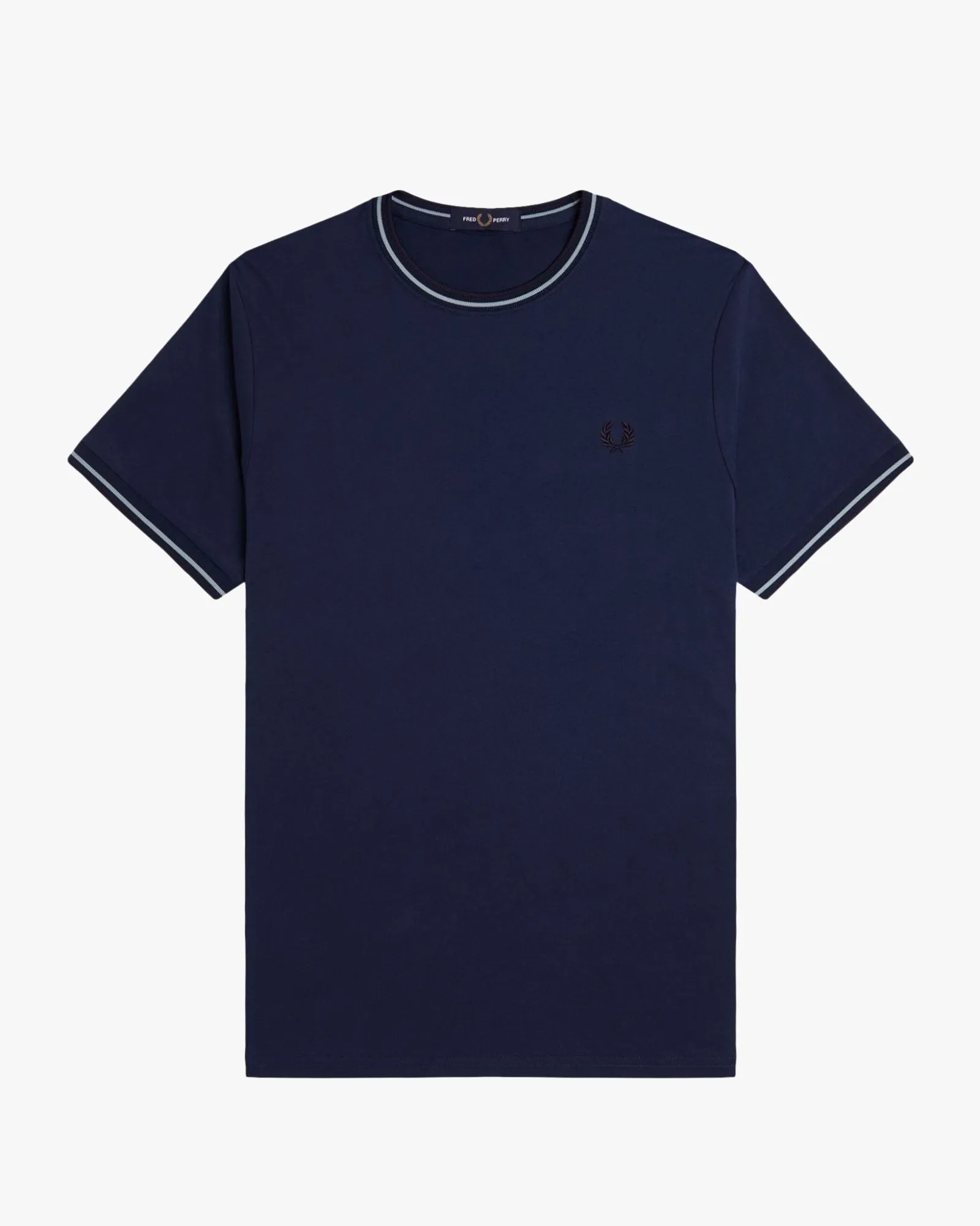 Fred Perry Twin Tipped T Shirt - Tennis Blue / Silver Blue / Navy