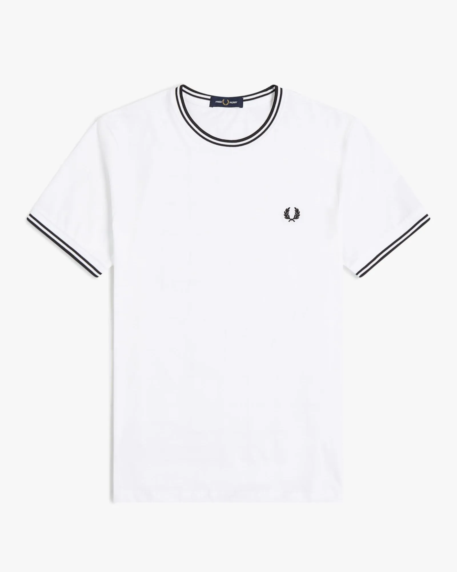 Fred Perry Twin Tipped T Shirt - White