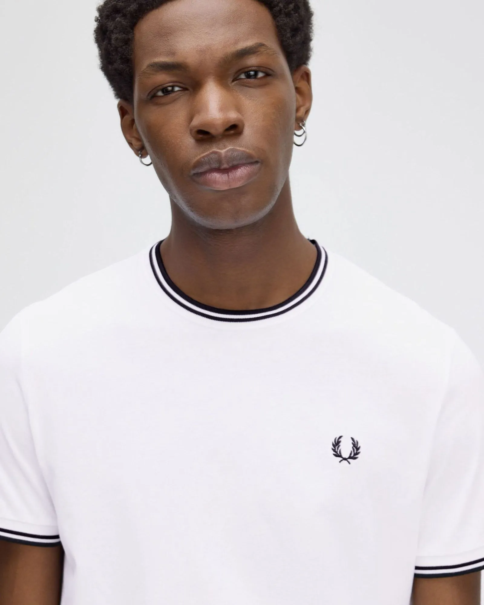 Fred Perry Twin Tipped T Shirt - White