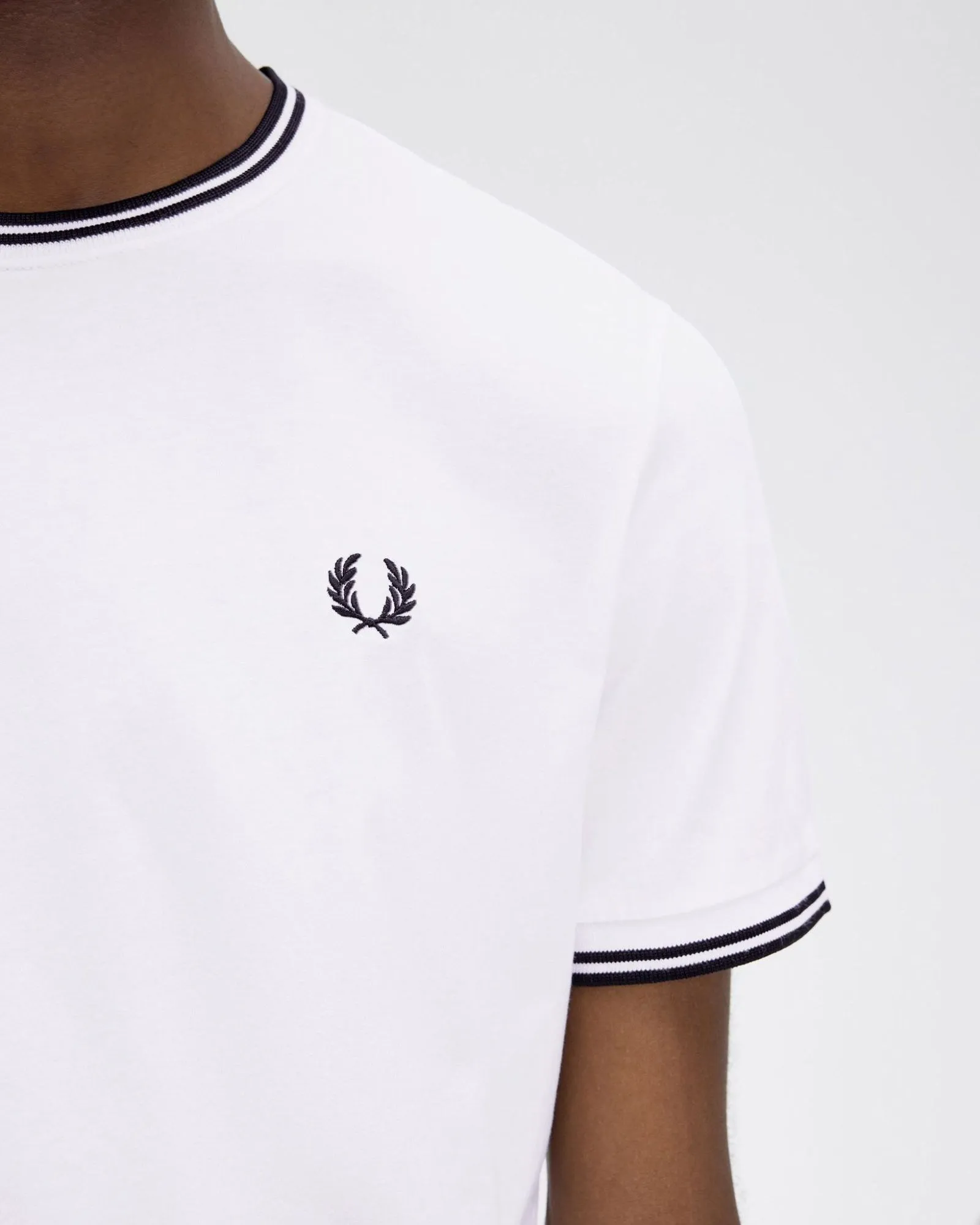 Fred Perry Twin Tipped T Shirt - White