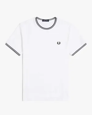 Fred Perry Twin Tipped T Shirt - White