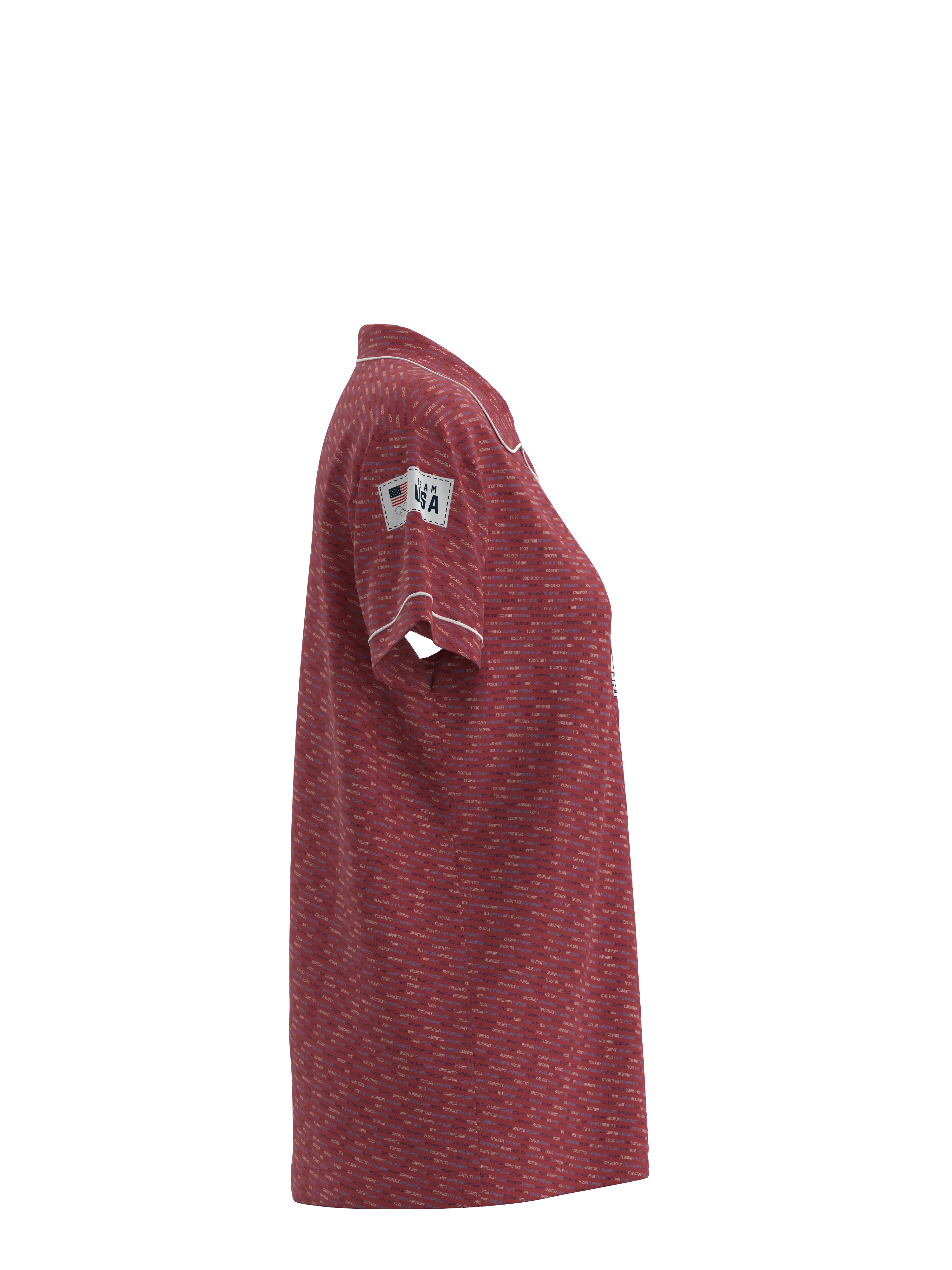 Inspirational Short Sleeve Button Down Team USA Top (Women's)