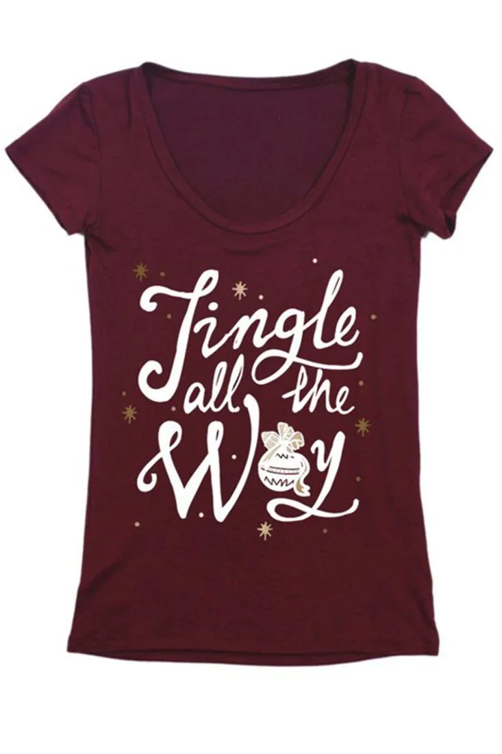 Jingle All The Way Christmas Holiday Graphic T-Shirt