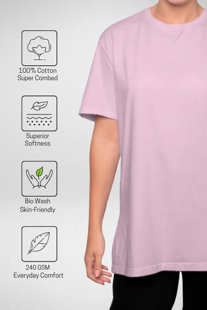 Lavender and Light Pink Oversized T-Shirts Combo for Women