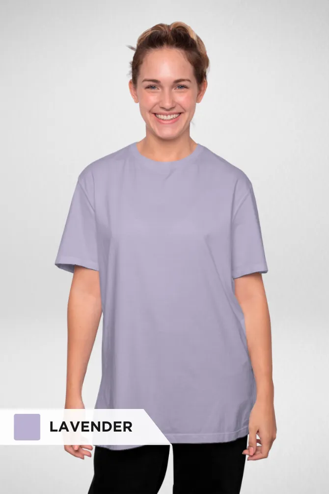 Lavender and Light Pink Oversized T-Shirts Combo for Women