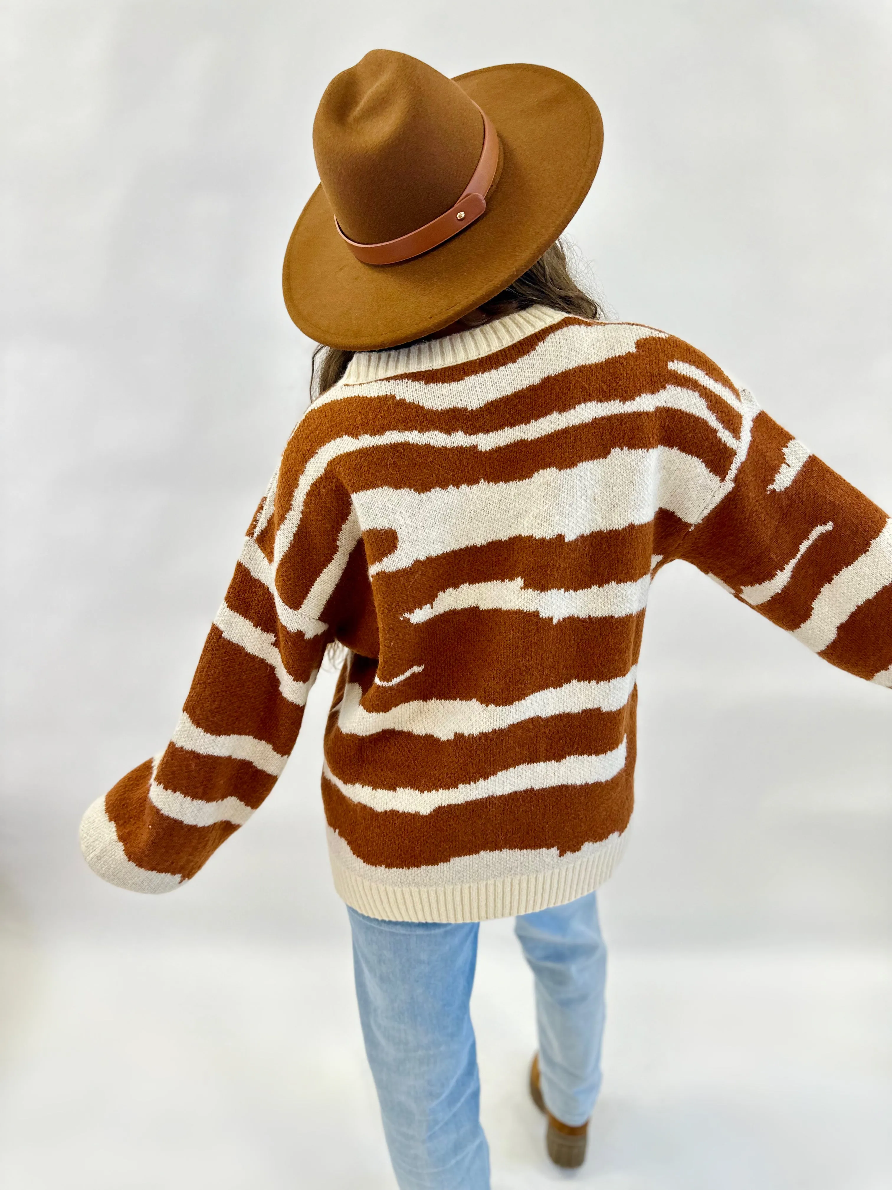 Marty Zebra Print Oversized Cardi