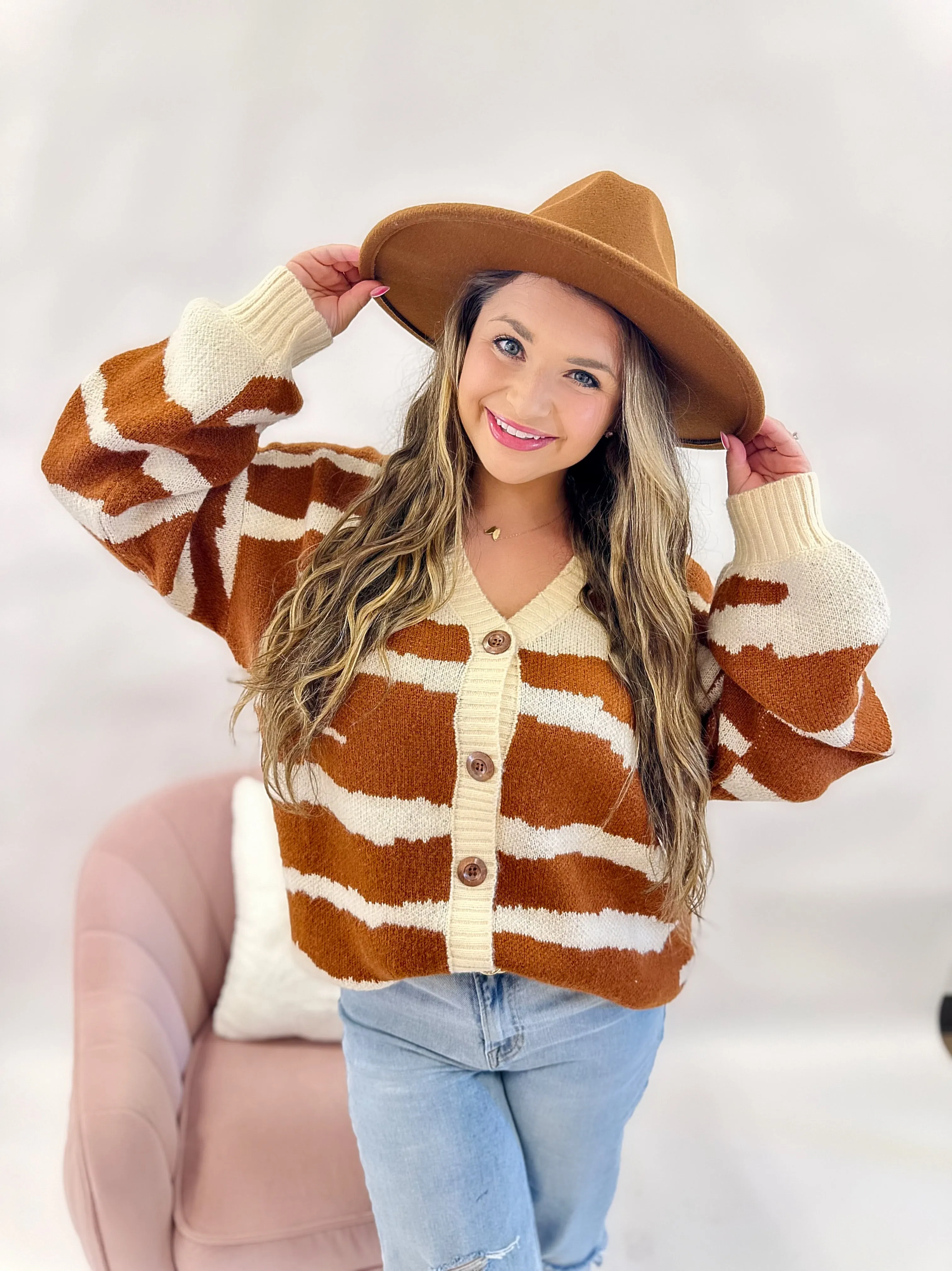 Marty Zebra Print Oversized Cardi
