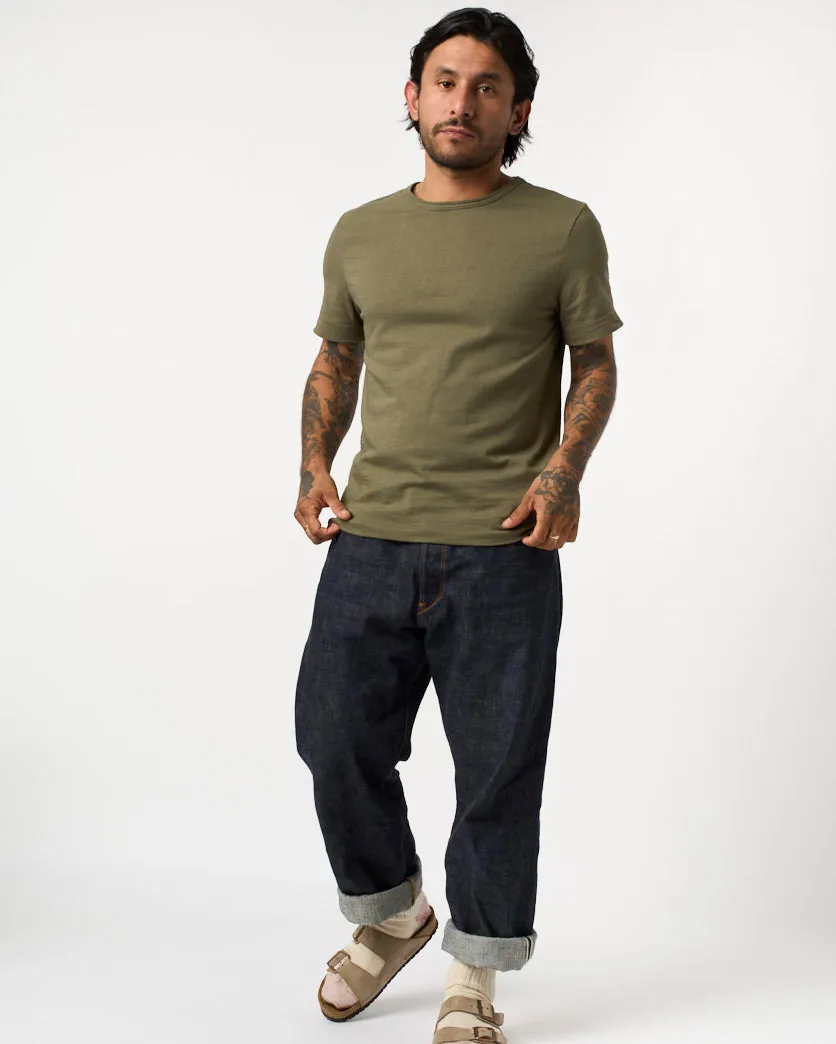 Merz b. Schwanen Good Originals 215 7.2oz Classic Fit Loopwheeled Tee - Army