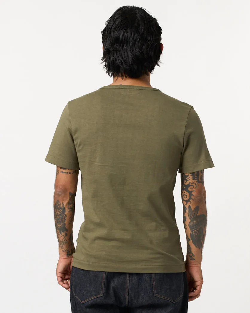 Merz b. Schwanen Good Originals 215 7.2oz Classic Fit Loopwheeled Tee - Army