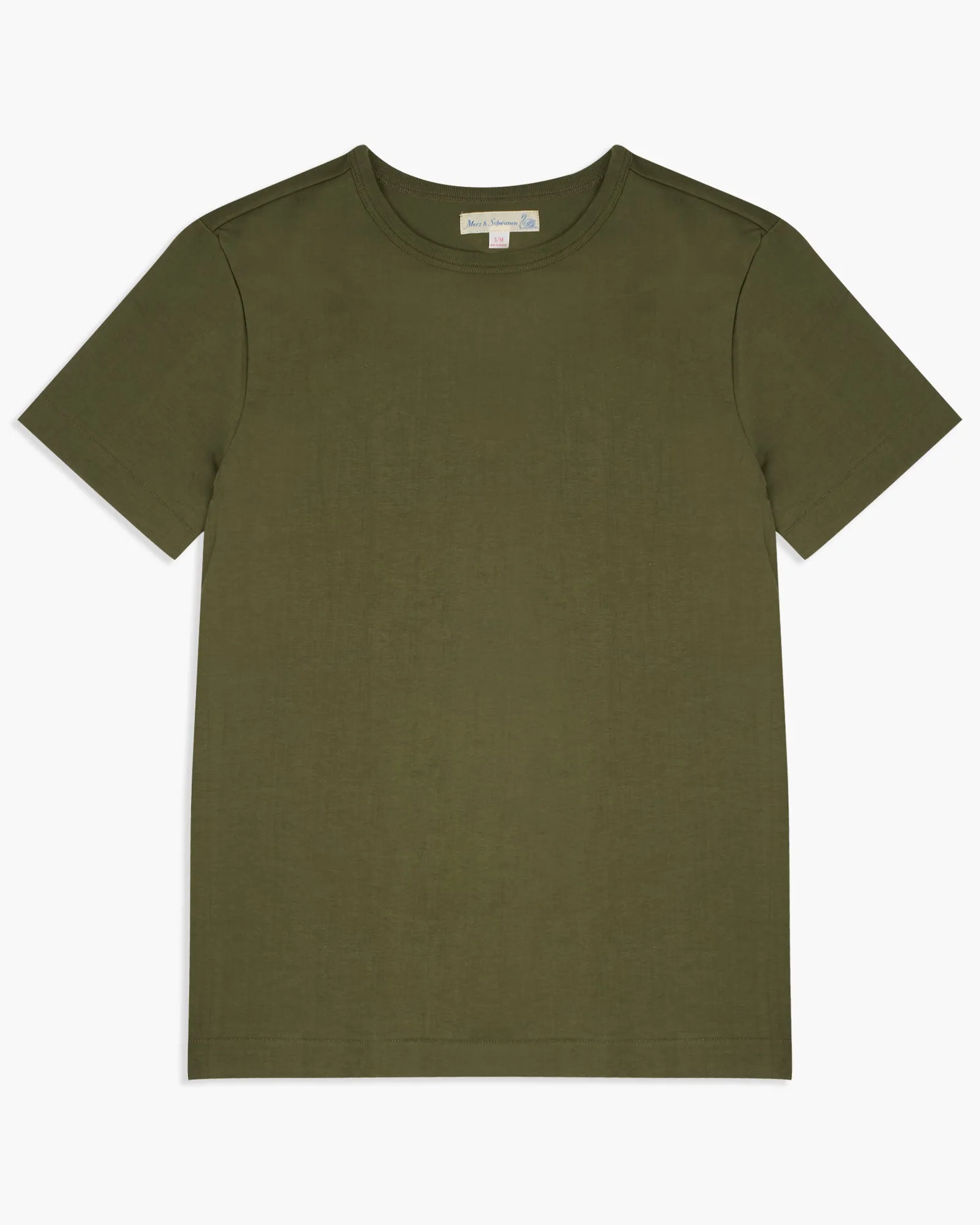 Merz b. Schwanen Good Originals 215 7.2oz Classic Fit Loopwheeled Tee - Army