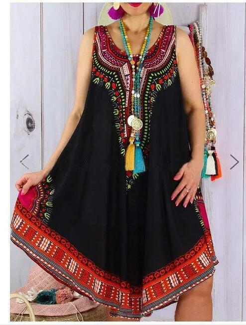 National-Inspired Vest Printed Dress for Women, Celebrating Cultural Elegance and Feminine Allure