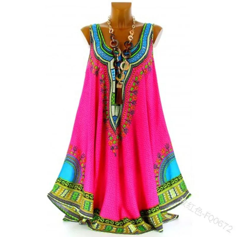 National-Inspired Vest Printed Dress for Women, Celebrating Cultural Elegance and Feminine Allure