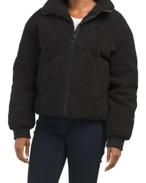 NVLT Berber Puffer Coat With Warm Ribbed Knit Cuffs