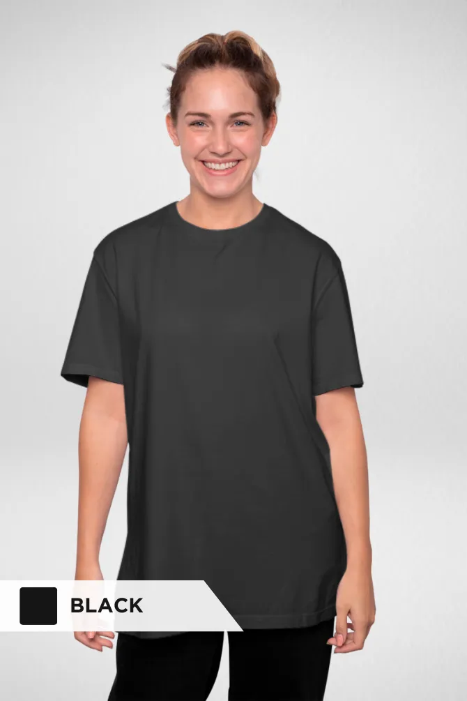 Pack Of 3 Lightweight Oversized T-shirts White Black and Beige for Women