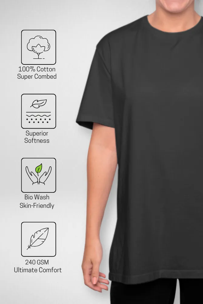 Pack Of 3 Lightweight Oversized T-shirts White Black and Beige for Women