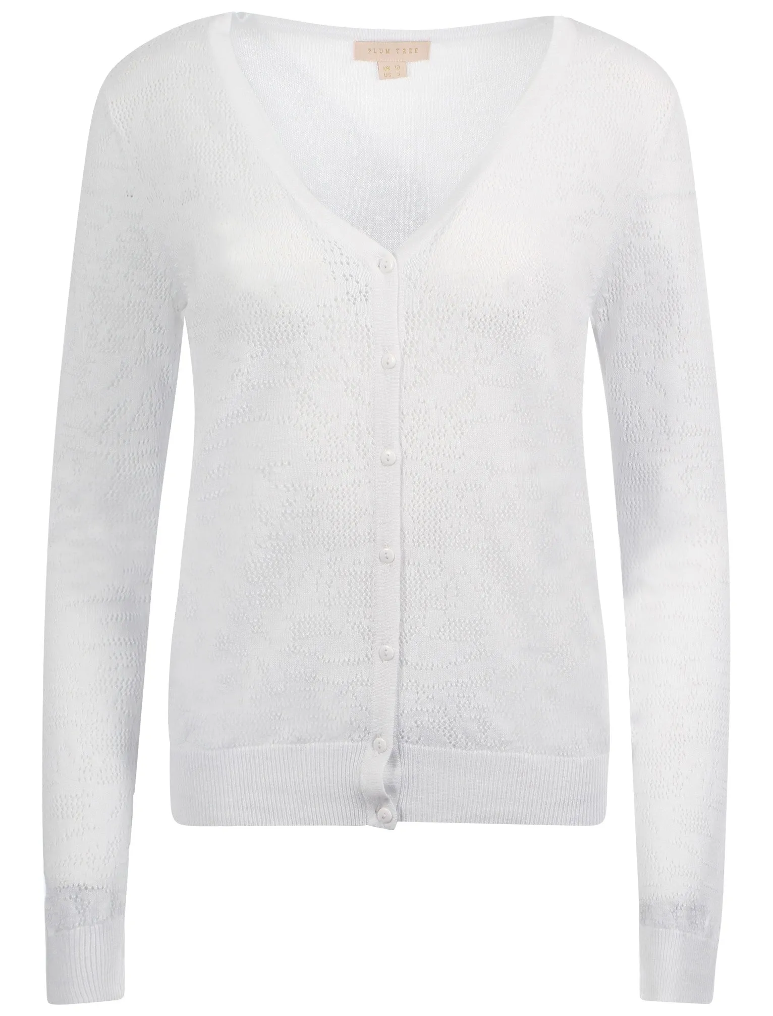 Plum Tree Burdock white Cardigan