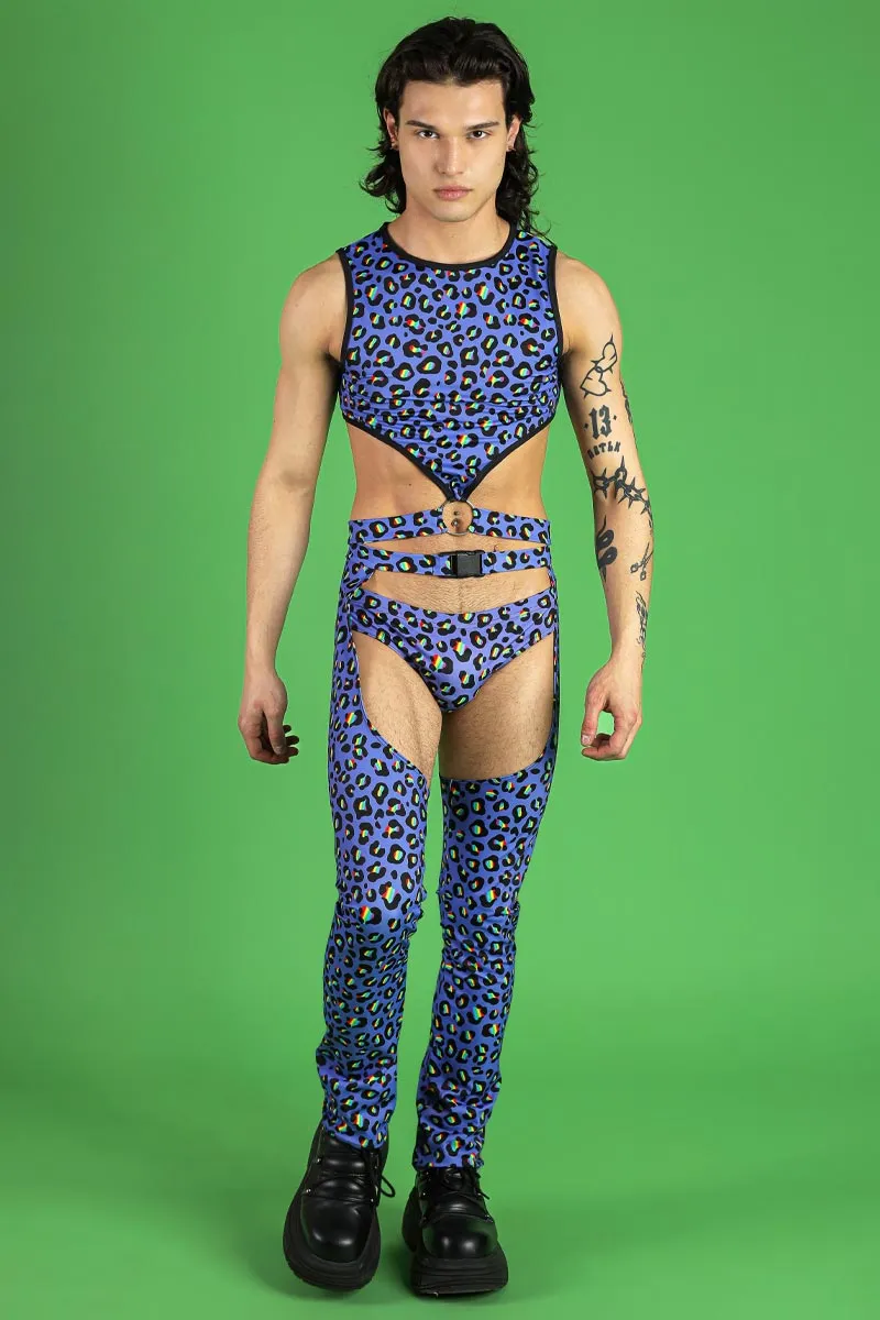 Rainbow Spots Men's Chap Pants