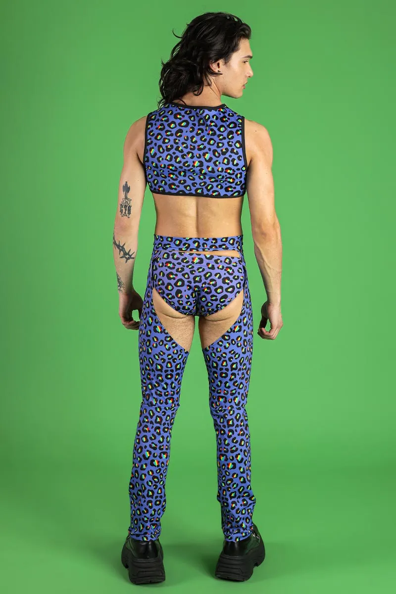 Rainbow Spots Men's Chap Pants