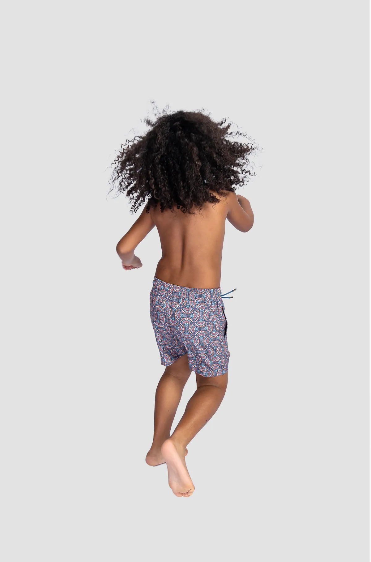 REPREVE ®  Pulao Junior Swim Shorts in Handfan Print