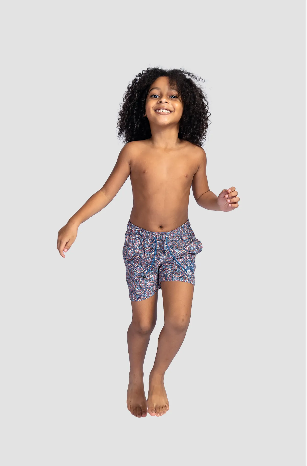 REPREVE ®  Pulao Junior Swim Shorts in Handfan Print
