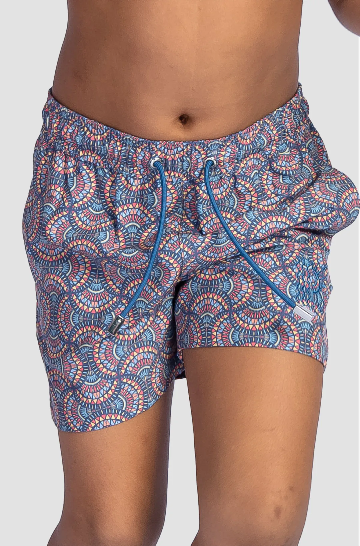 REPREVE ®  Pulao Junior Swim Shorts in Handfan Print