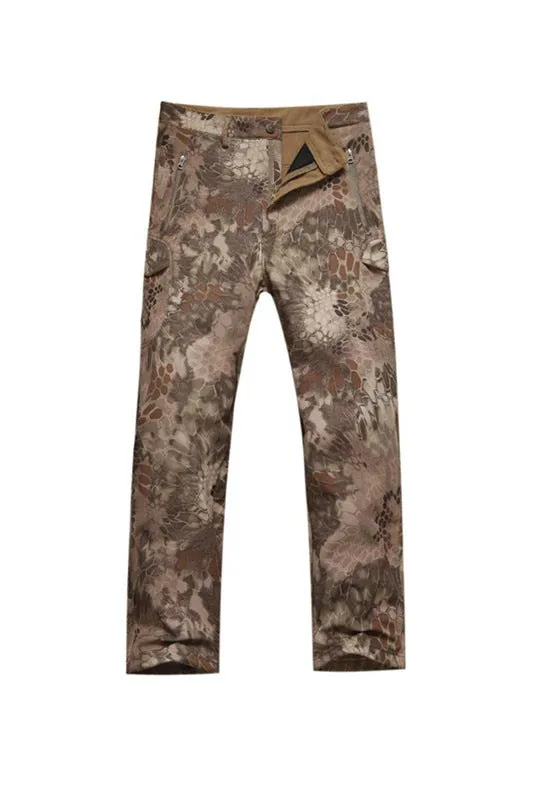 Soft shell and white pants